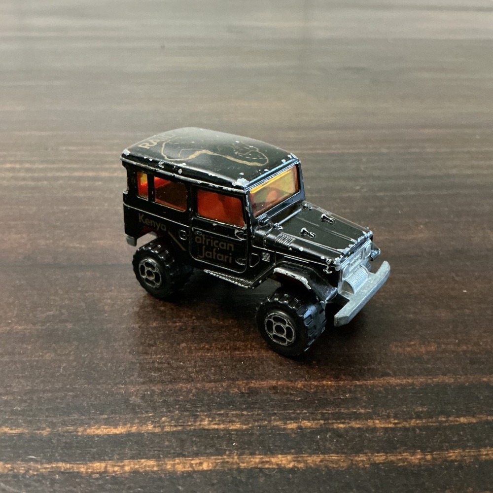 Majorette 4x4 Toyota Land Cruiser African Safari RAID 86 Black Diecast No 277‎